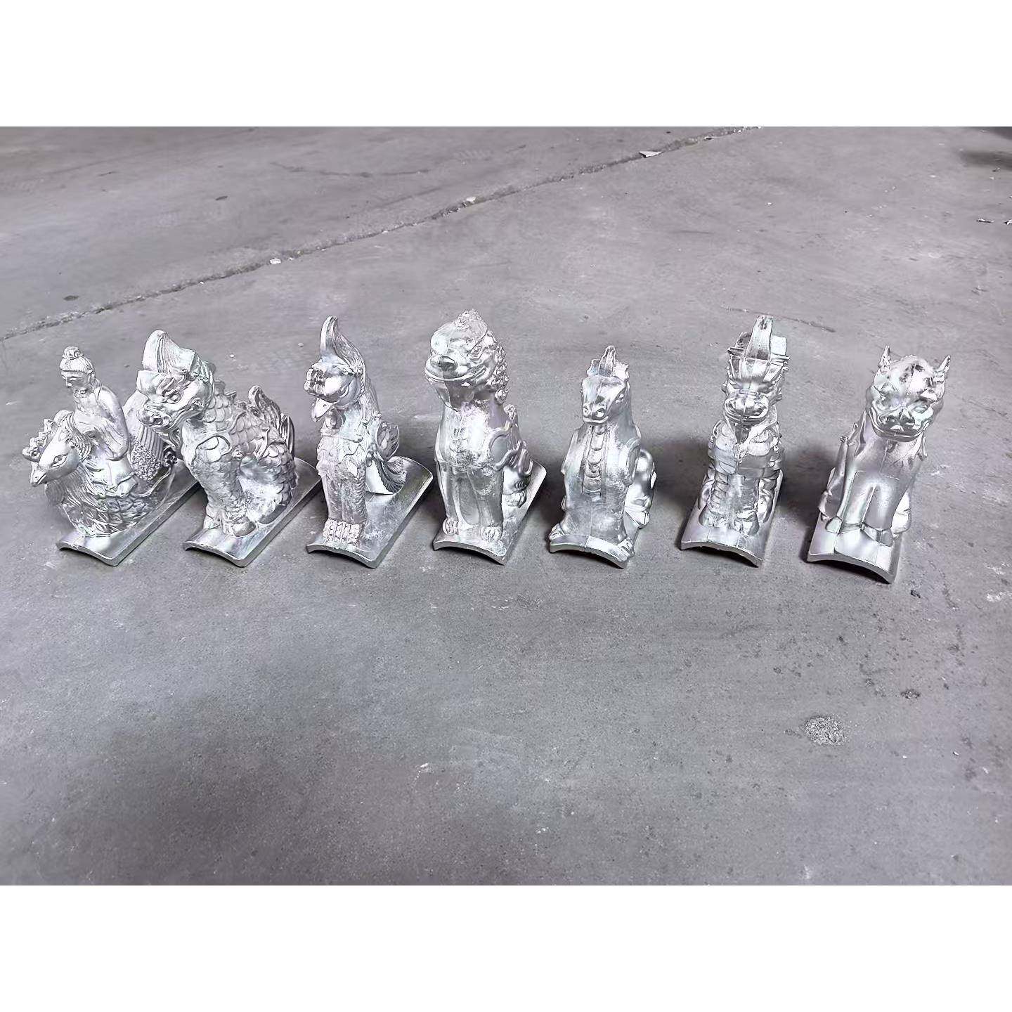 铝制仿古配件屋顶兽正吻走兽跑兽滴水立瓦青砖镂空中式青瓦