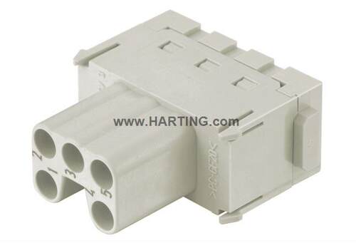 harting哈丁重载连接器航空插头09140052716HANES5芯模块