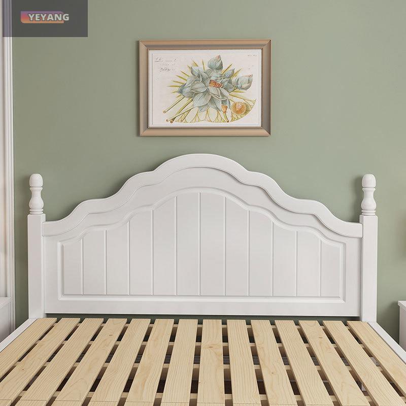 实木床双人床1.8米现代简约美式经济型卧室1.2m白色公主1.5欧式床