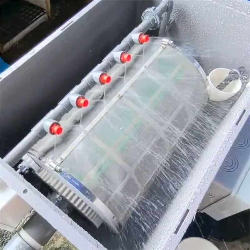 第四代芯片双控全自动反冲洗转鼓微滤机鱼池鱼缸周转箱过滤可户外