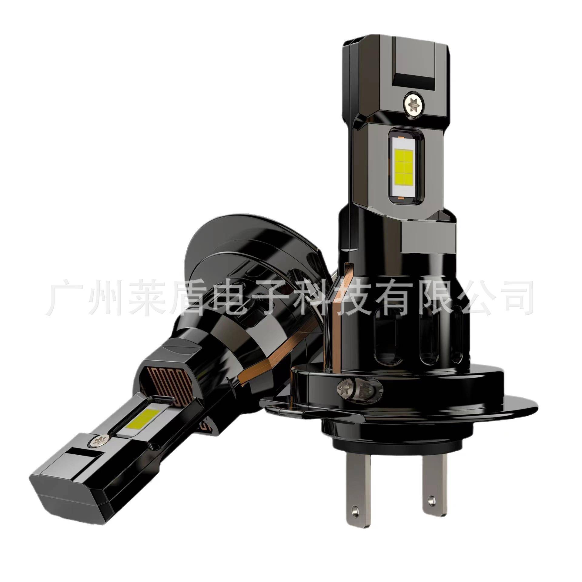 厂家热销直插1:1解码带鳍片led汽车大灯改装H7H4 H11 9005前照灯