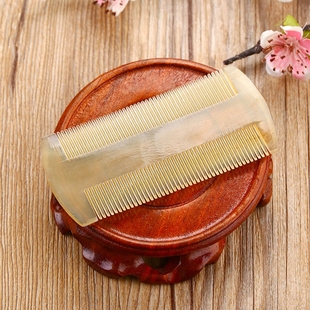 天然牛角梳子篦梳防静电加密齿细儿童刮头篦子虱子梳去除头皮屑梳