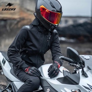 雷翅机车女士休闲 通勤款骑行服软壳四季防水防摔机车服夹克