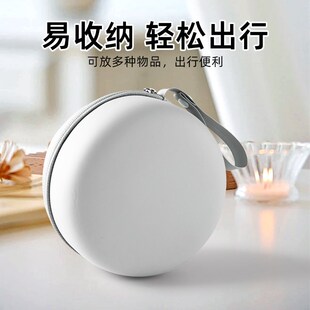 旅行便携式u型枕收纳盒子硬壳圆形收纳盒大容量手提防泼水收纳包