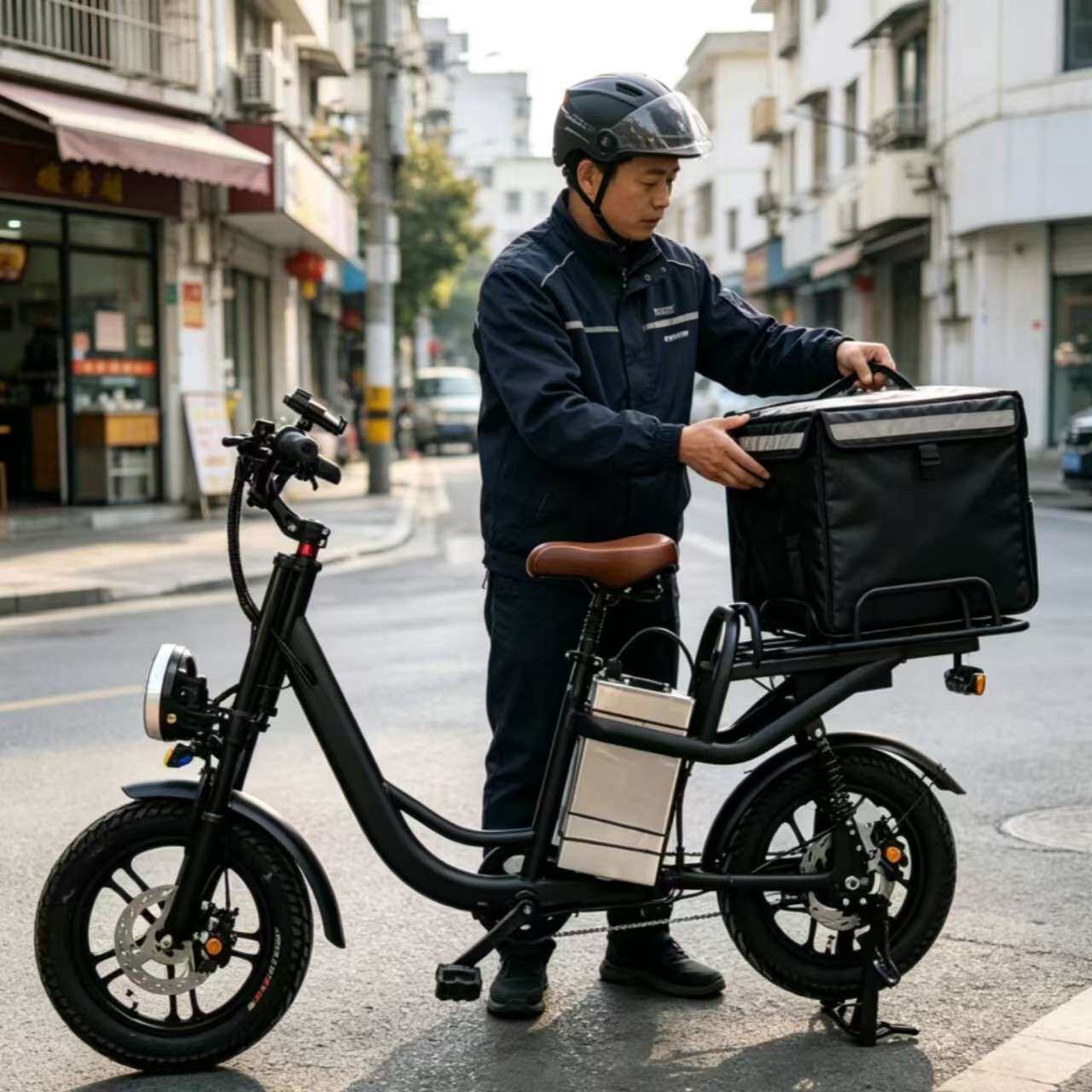 E bike 电动助力16寸3.0 外卖车48V72A外卖车出口外卖车
