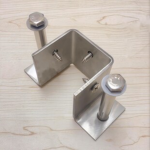 防腐木方管立柱固定铁镀锌不锈钢免焊接三面底座胶套地面预埋地脚