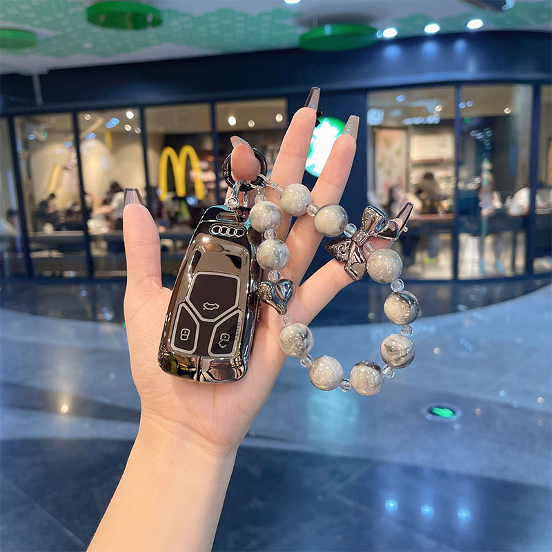 奥迪新A4L Q7 Q5L A5 A8L A7汽车钥匙套钥匙扣保护壳包女