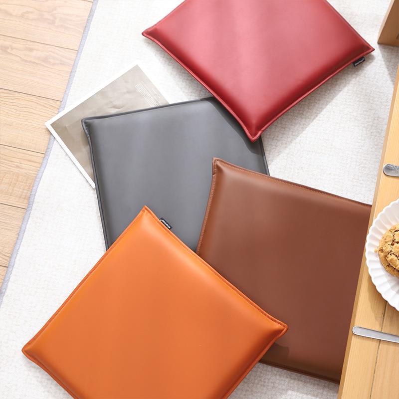 高端皮革坐椅子坐垫子耐脏凳垫酒吧卡座记忆棉软款屁股垫餐椅坐垫