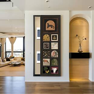 法式中古风电表箱装饰画大尺寸配电箱开关电闸盒遮挡强弱电箱挂画