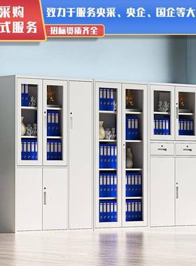 钢制文件柜铁皮柜办公柜柜子档案柜储物柜落地办公室矮柜厂家