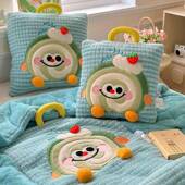 加厚折叠抱枕被子靠垫多功能办公啥沙发午休盖毯长绒蛋糕派抱枕被