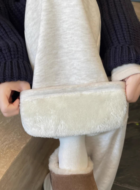 色羊白羔糯秋米裤子女202绒5年新款冬季加ODN-2412绒加厚垂坠感软