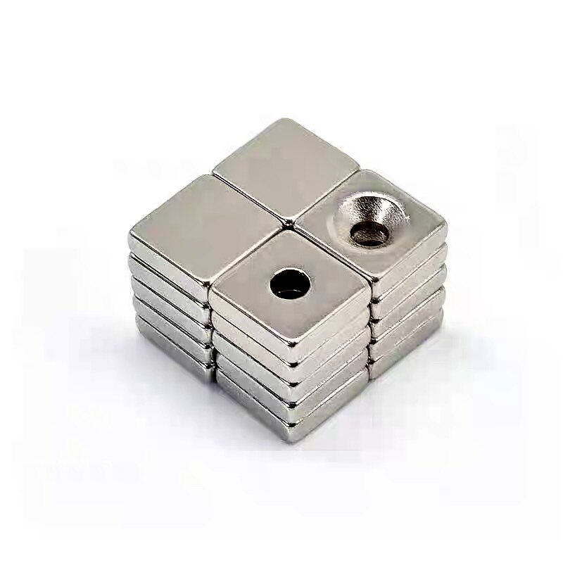 正方形带孔NHXCS10/12/15 NHXCSH 20/25-3-4-5-6强磁铁圆孔米思