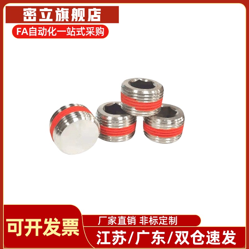 不锈钢带密封涂层型锥型沉头螺塞 堵头 MSWTSK J S 1 2 3 4 6 8
