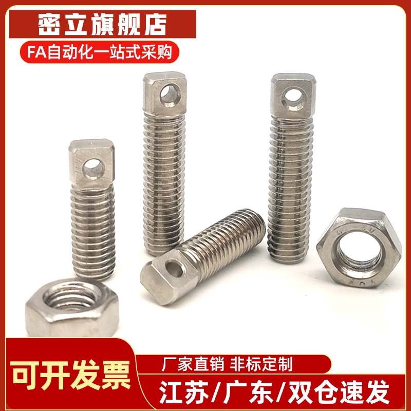 FFL11-D3/D4/D5/D6-L15/L20/L25拉伸弹簧支柱 带扁方全牙型SAIPOK