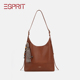 ESPRIT 埃斯普利特2025新款 女士水桶包植鞣牛皮单肩斜挎包通勤包