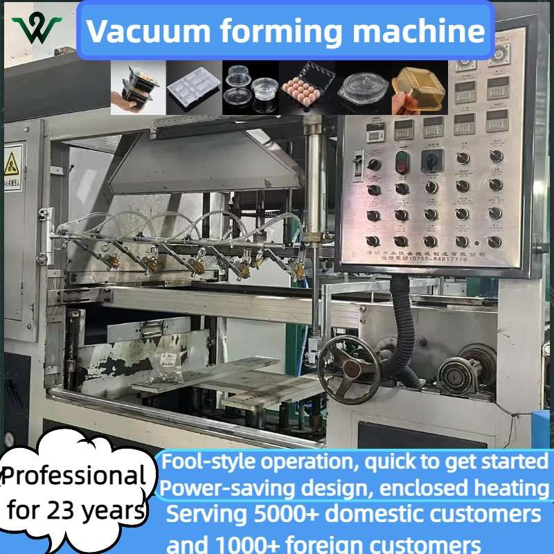 Disposable biodegradable plastic vacuum forming machine