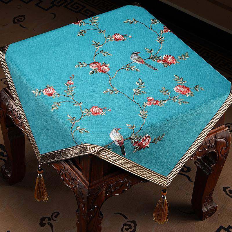 新中式客厅边柜盖布茶几装饰垫布方几角几床头柜防尘盖巾方形桌布,鲜花速递/花卉仿真/绿植园艺,割草机/草坪机,淘宝优惠券,粉丝福利购,淘宝优惠卷