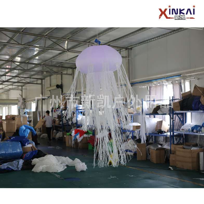 充气LED仿真吊挂水母 商场酒吧舞会大厅吊饰充气模型