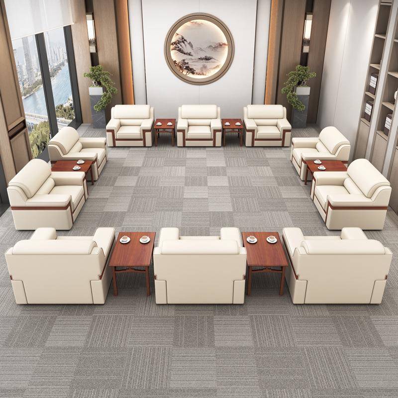 贵宾室接待会客商务办公沙发简约高档单人位茶几酒店大厅会议沙发