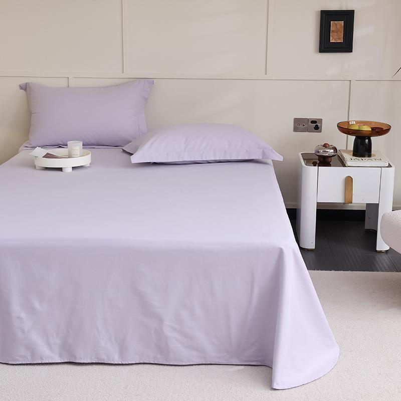 秋冬纯色100支长绒棉全棉磨毛床单单件加厚纯棉贡缎被单裸睡床单