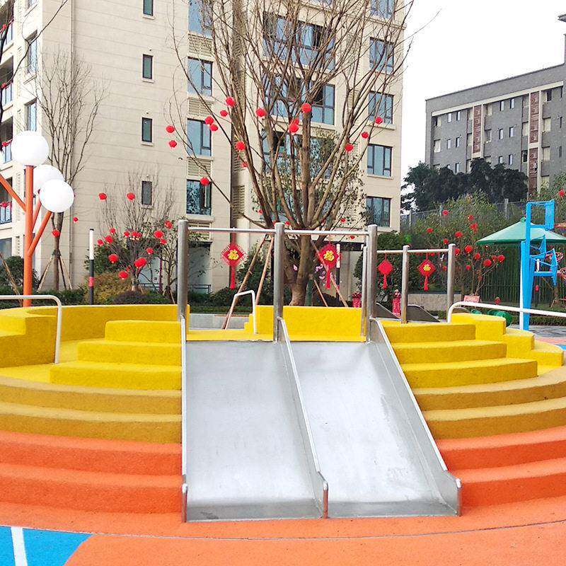 厂家直供小孩游乐场设备幼儿园学校双向组合滑梯亲子乐园游乐设施