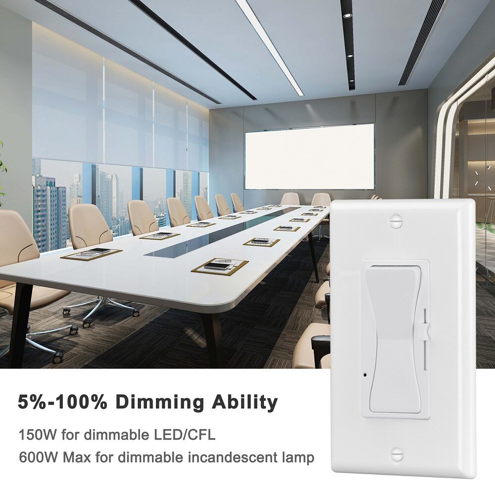 美规可控硅125V单控LED调光开关白炽灯卤素灯调光器