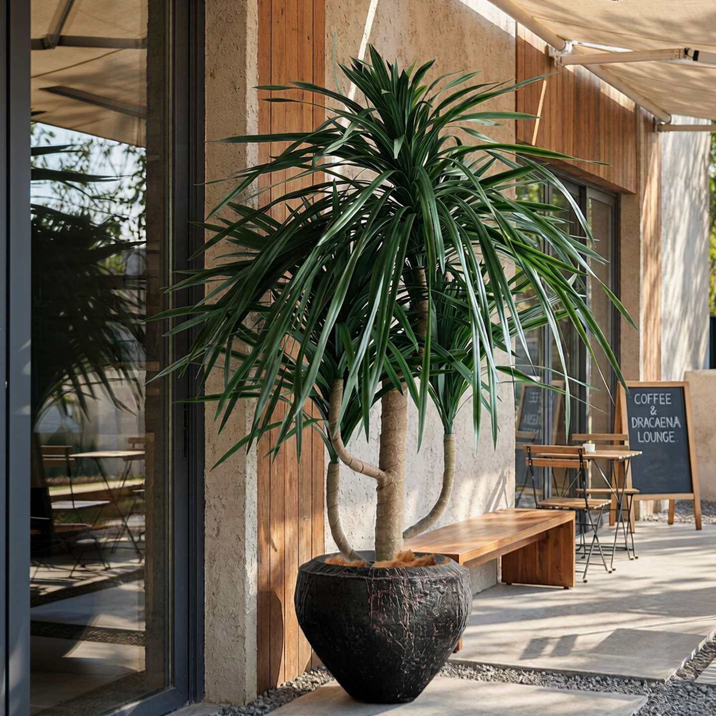 仿真绿植软胶龙血树客厅大盆栽商场酒店橱窗装饰造景假植物假树