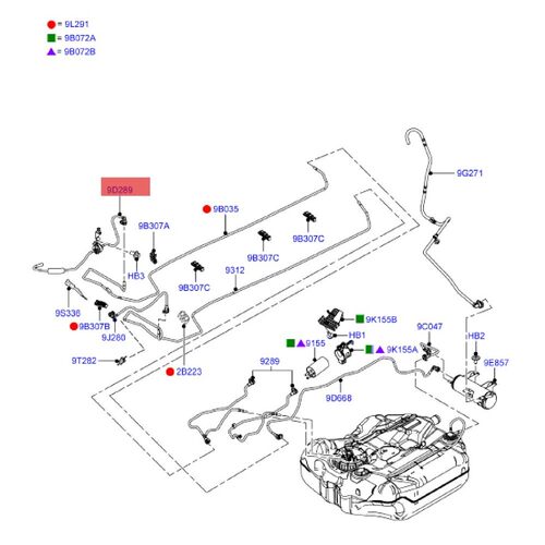 适用福特福克斯MK3 MK4 手动1.6 MT 排气管碳罐电磁阀带管 9D289