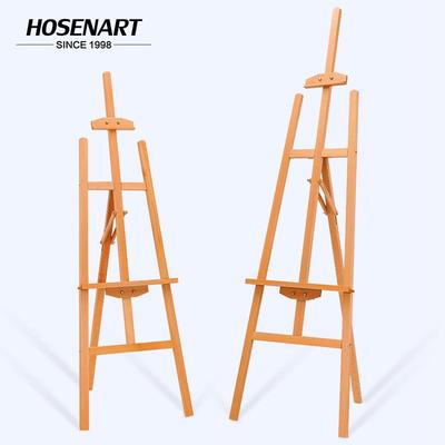 实木素描画架可折叠升降木质美术专用1米5/1米75后支撑画架三角架