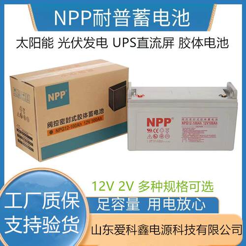 NPP耐普蓄电池NPG12-100AH12V7AH24AH65AH100AH120AH150AH200AH