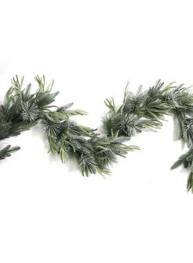 圣诞花环门挂180/270CM人造装饰品圣诞树藤条挂饰场景布置门