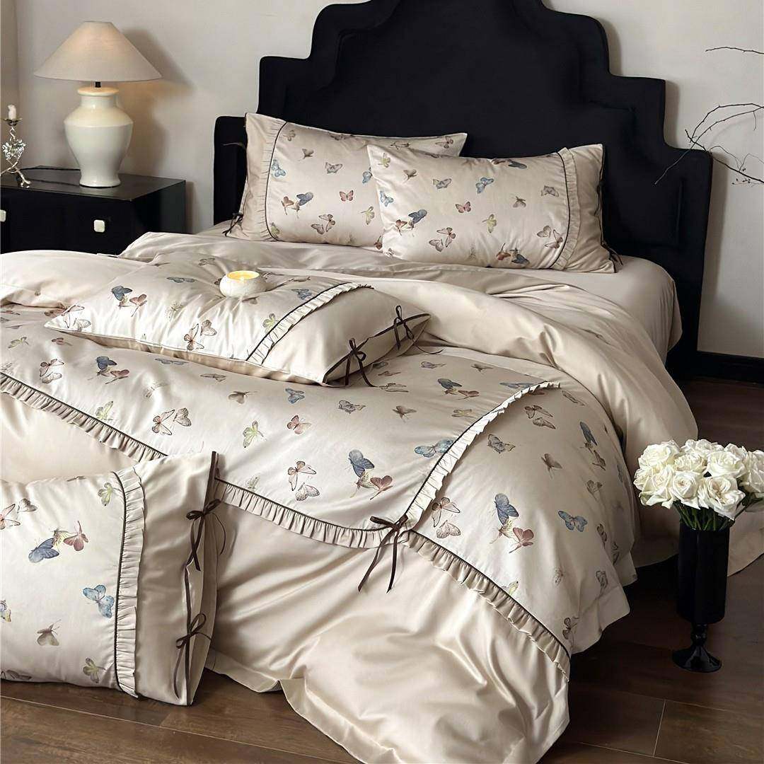 法式复古风浪漫花边蝴蝶寝具床品四季款纯棉长绒棉四件套家纺蝶舞,鲜花速递/花卉仿真/绿植园艺,割草机/草坪机,淘宝优惠券,粉丝福利购,淘宝优惠卷