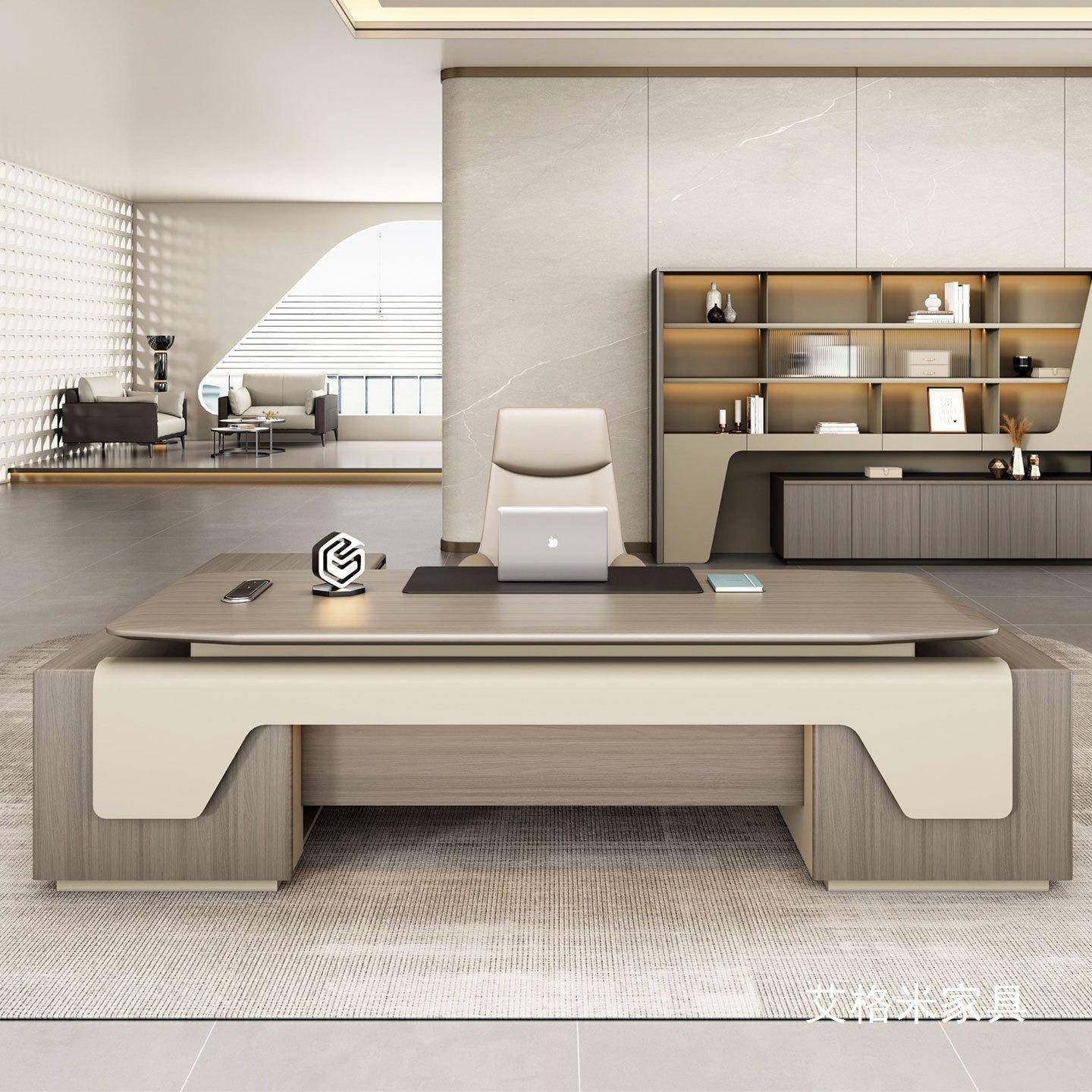 老板办公桌椅组合简约现代高档大班台经理办公室总裁董事长办公桌