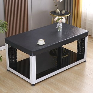 PU皮烤火桌布皮罩电炉取暖炉烤电炉罩加厚皮套防水防油防烫桌罩套