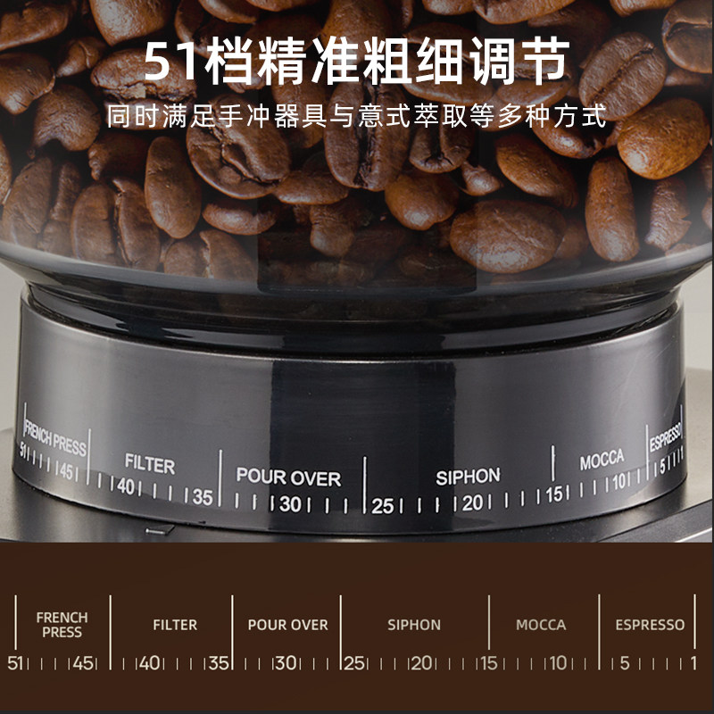 摩卡磨豆机电动磨咖啡豆家用研磨机迷你便携式手冲意式咖啡磨粉器