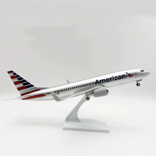 30CM飞机模型美国737 美利坚航空B737静态模型爱好者的收藏品