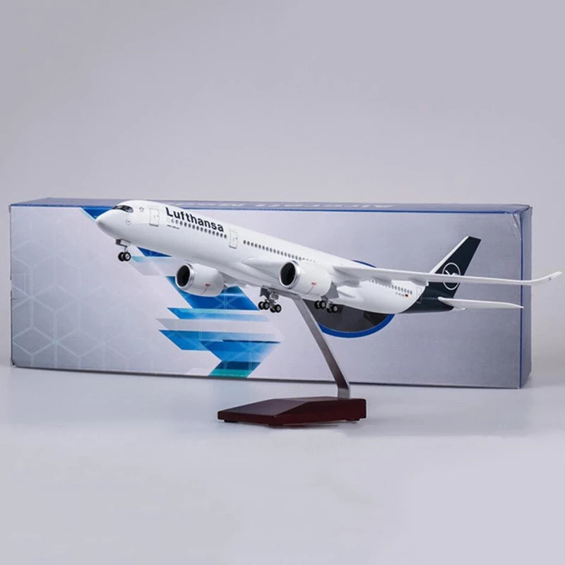汉莎航空350仿真带灯飞机模型