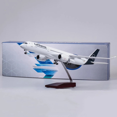 汉莎航空350仿真带灯飞机模型