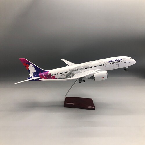 波音B787夏威夷航空飞机模型仿真客机带起落架航模摆件飞机玩具