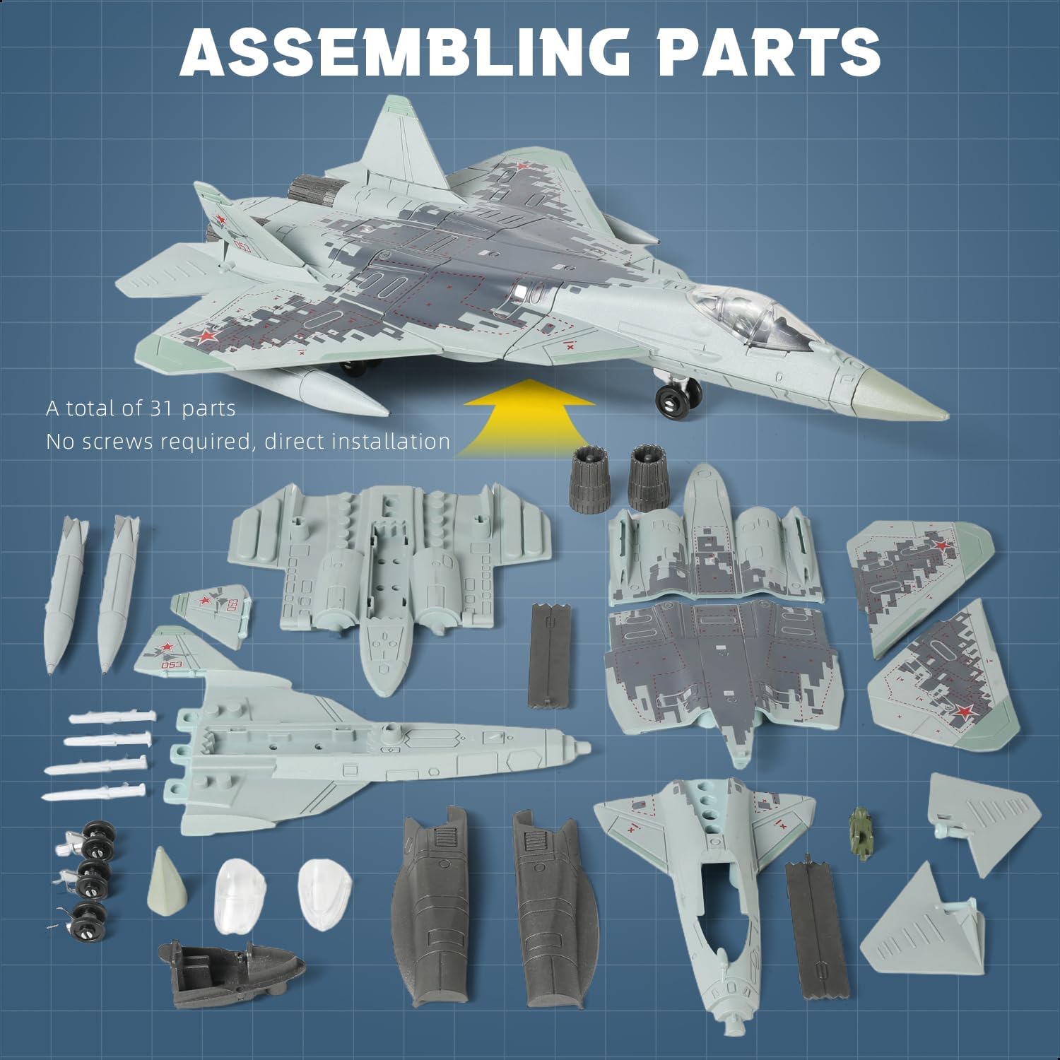 F14熊猫F22/SU57仿真拼装战机