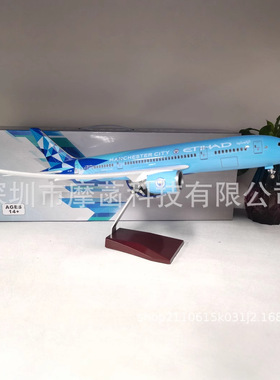 阿提哈德蓝色航空Scale 1:130 43cm B787 ETIHAD BLUE 带灯光