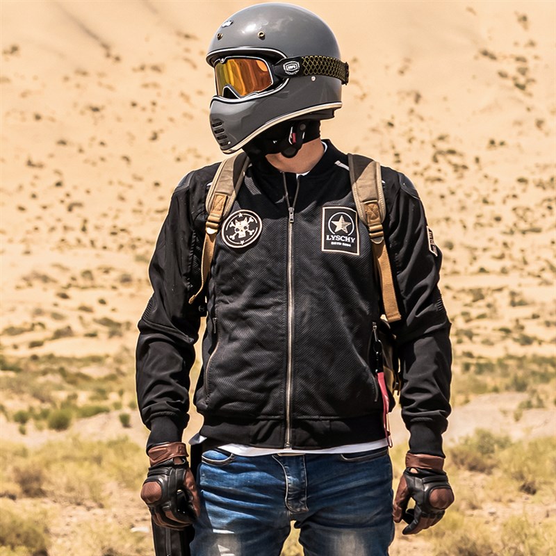雷翅飞行夹克复古摩托车男女服秋冬加厚保暖防摔防水防风骑行服