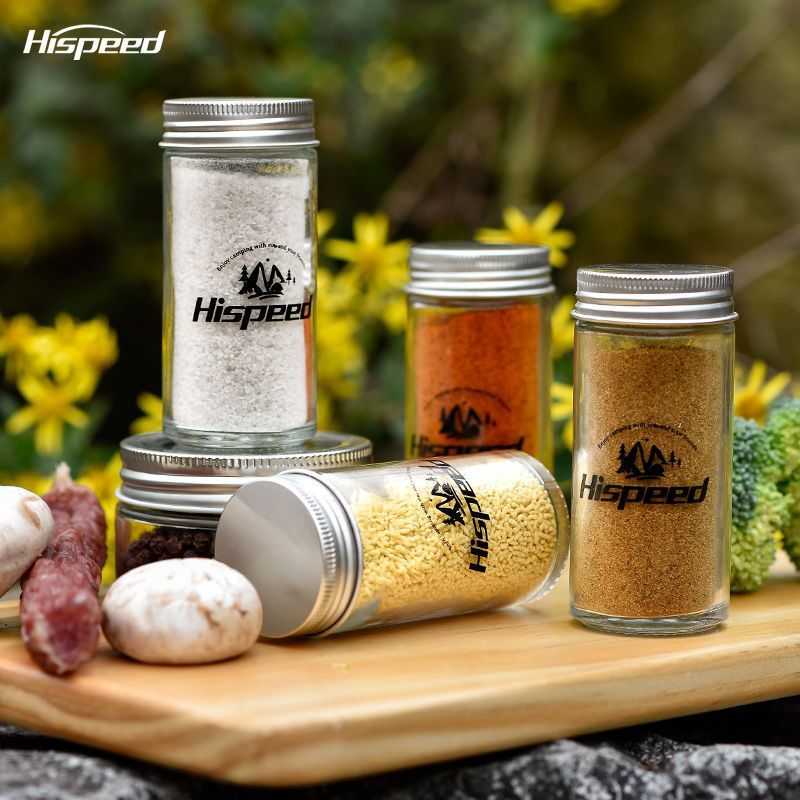 Hispeed旗速户外调味瓶便携式调料收纳盒套装露营野营烧烤调料瓶