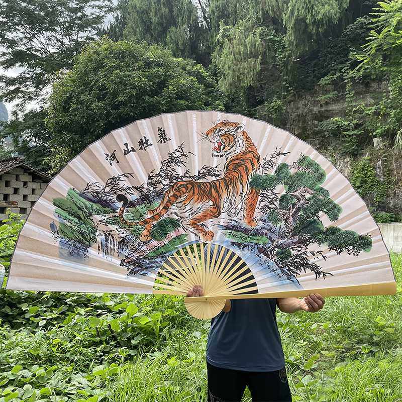 大挂扇 中国风挂扇客厅卧室影楼装饰扇广告扇 白布老虎,鲜花速递/花卉仿真/绿植园艺,其它园艺用品,淘宝优惠券,粉丝福利购,淘宝优惠卷