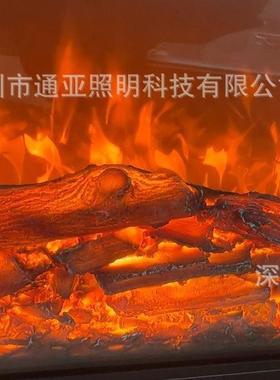 黑色电子壁炉装饰家具取暖器仿真火壁炉展厅假碳电壁炉定 制