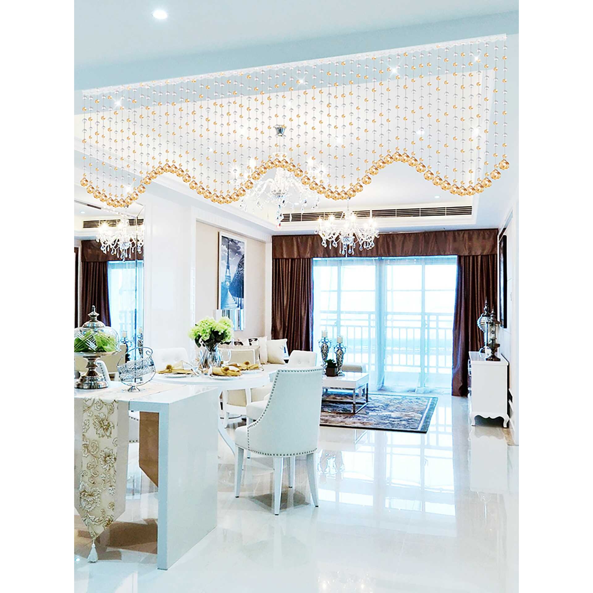 珠帘水晶隔断帘子门帘珠子挂帘客厅玄关轻奢免打孔餐厅卧室卫生间