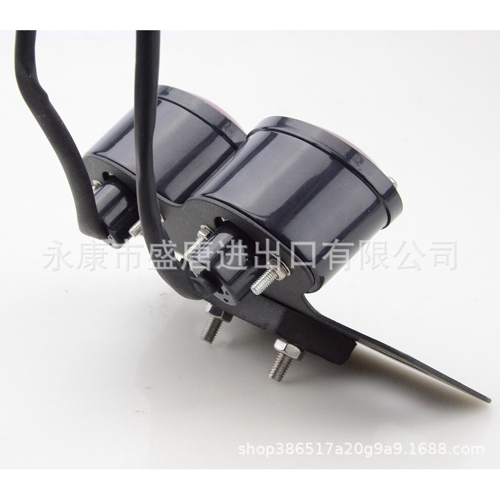 GOOFIT 摩托车双灯泡后刹车指示灯尾灯带集成转向信号倒车灯红色
