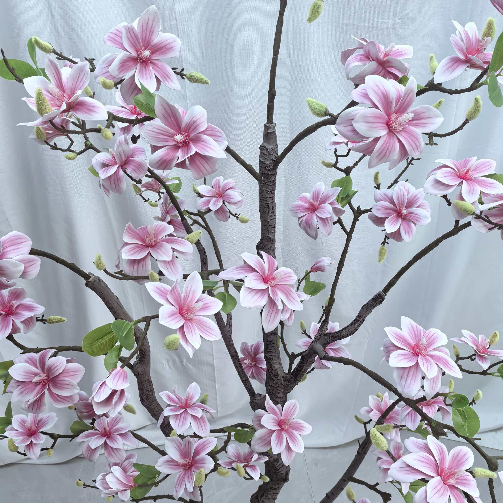 仿真玉兰花树盆栽室内装饰摆件仿真玉兰花茶几假花客厅花艺摆设