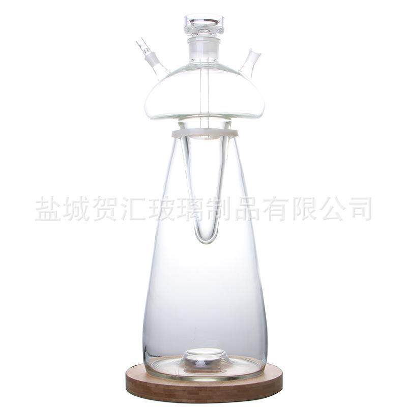 大型美杜莎 大水烟蘑菇造型玻璃底座水烟壶带LED灯shisha hookah